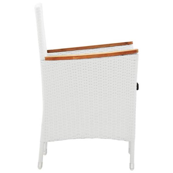 Eethoek Voor Buiten 45980 (9-delig) polyester - acacia - polyethyleen - 90 x 75 x 190 cm