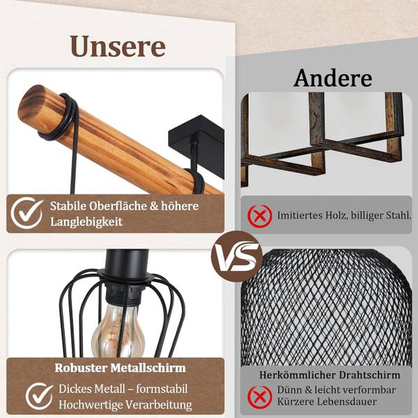 Deckenleuchte adsd Braun