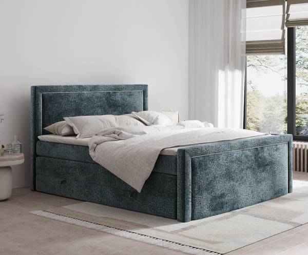 Boxspringbett Lavenda Blau - Liegefläche Breite: 200 cm