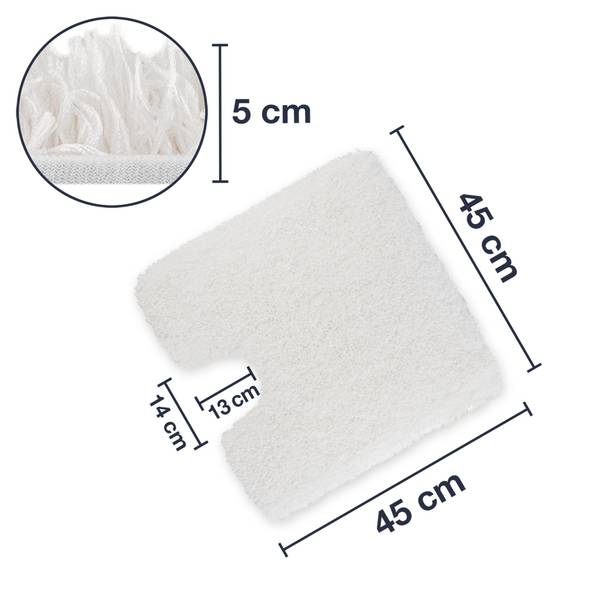 Badteppich mit WC Ausschitt VIENNA Weiß