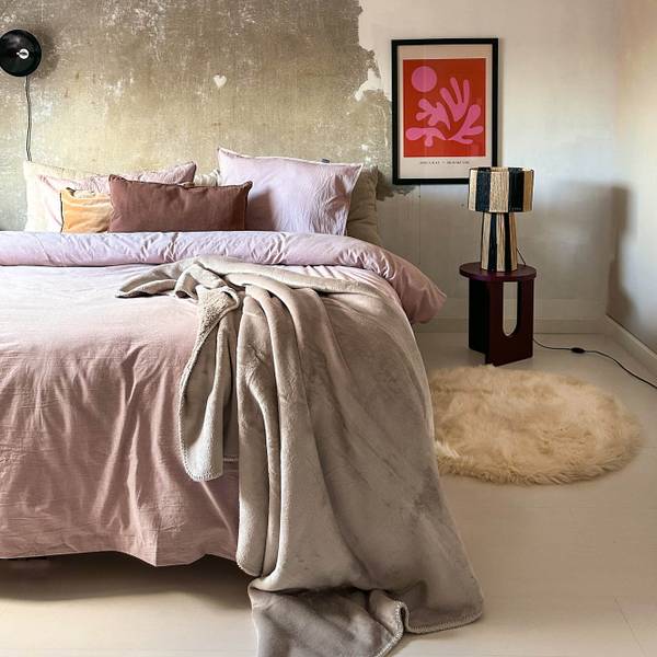 Plaid Lotus Braun - Polyester - 130 x 5 x 170 cm