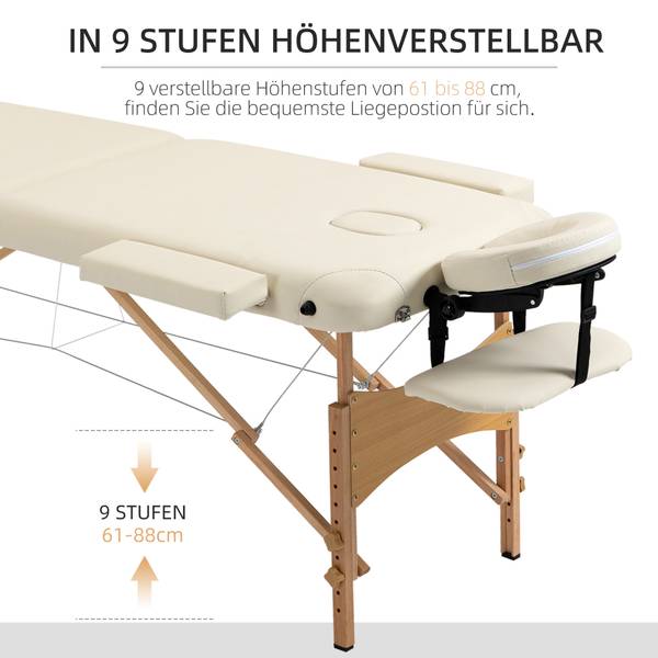 Massagetisch 5550-3292 Weiß - Kunststoff - 81 x 92 x 210 cm