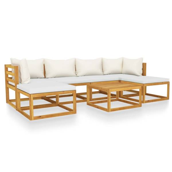 Mobilier de jardin 3009697-10 lot de 7 Blanc - Bois massif - 68 x 29 x 68 cm