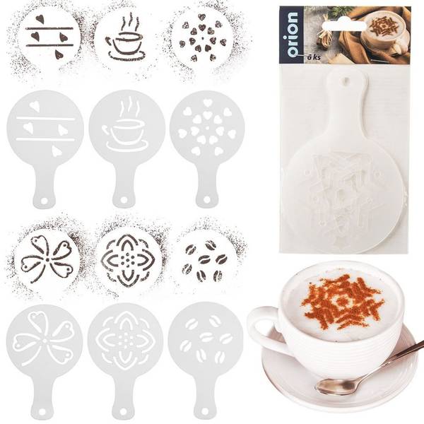 Schablonen für Kaffee 6-tlg. Set 153032 Tiefe: 13 cm