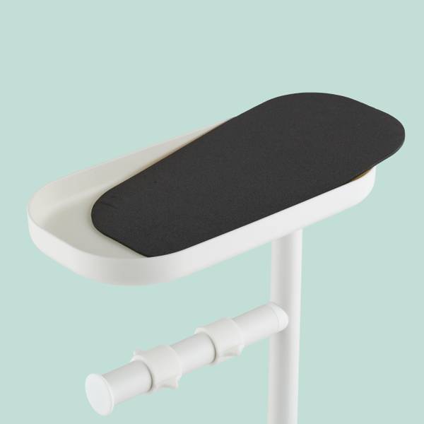 Toiletbutler met bakje wit - ijzer - 23 x 65 x 17 cm