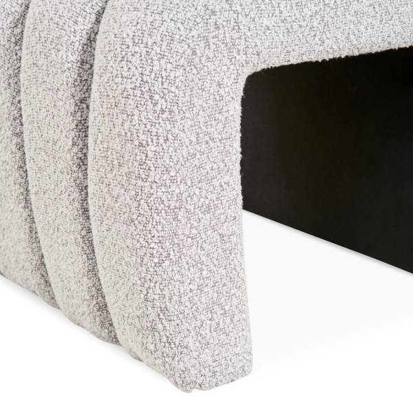 Poef Gigi beige - textiel - 50 x 38 x 45 cm
