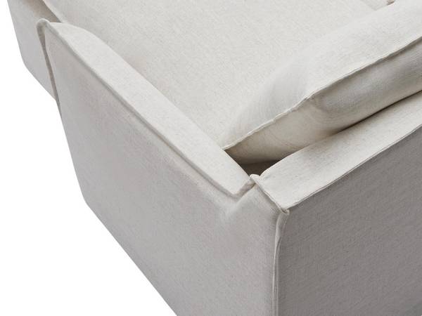 Sofa ohne Schlafmöglichkeit PENIOLA Beige - Weiß - Textil - 260 x 97 x 165 cm