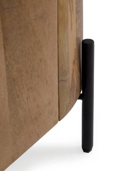 Servieskast  11387 bruin - deels massief hout - 100 x 140 x 40 cm