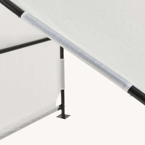 Outdoor Hundezelt Valevali Weiß - Stahl - Polyethylen - 122 x 90 x 122 cm