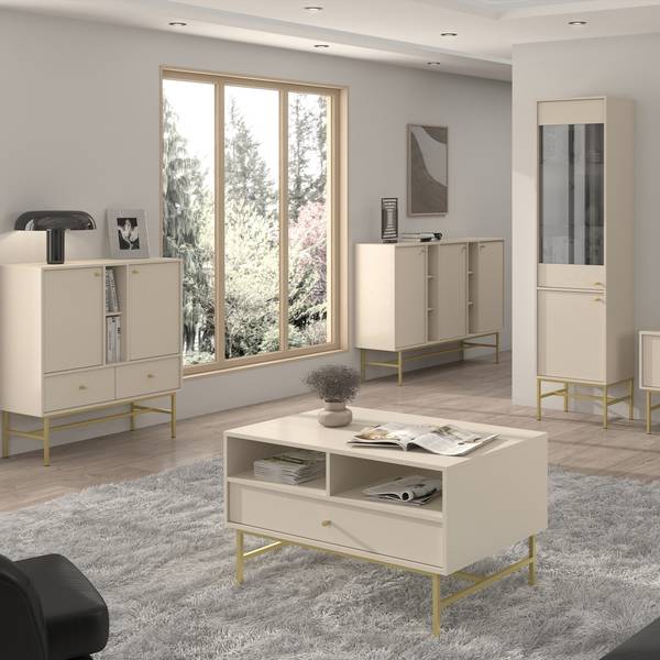 TV-Lowboard FLOREN III grijs - plaatmateriaal op houtbasis - 180 x 63 x 41 cm