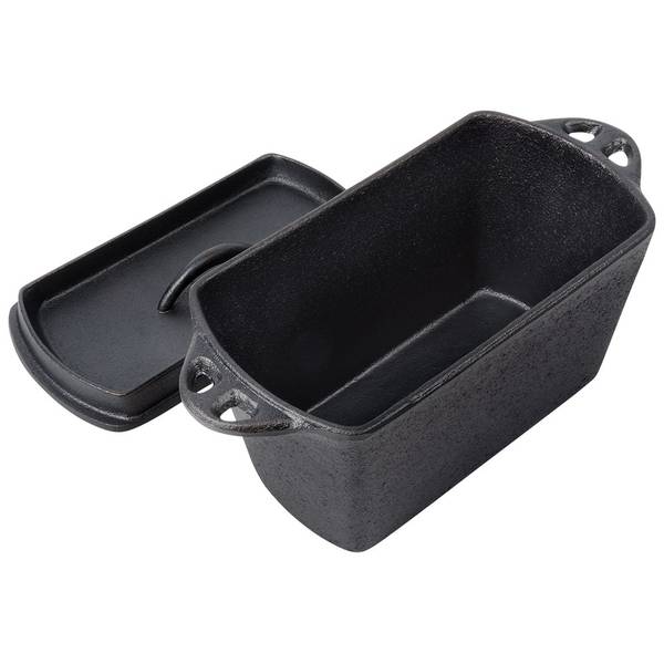 Brotbackform 279052 Schwarz - Gusseisen - 12 x 12 x 27 cm