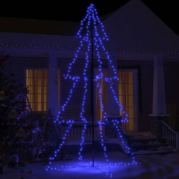 Weihnachtskegelbaum 3009952 Blau - Metall - 143 x 250 x 143 cm