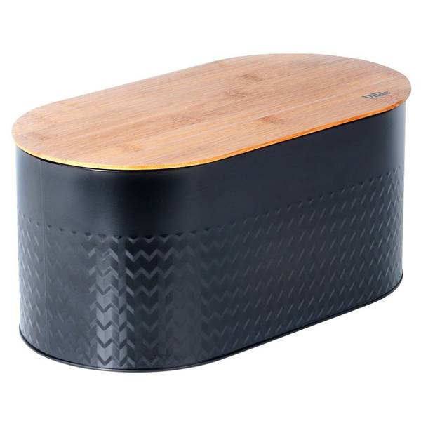 Brotkasten 259624 Schwarz - Metall - 19 x 16 x 34 cm