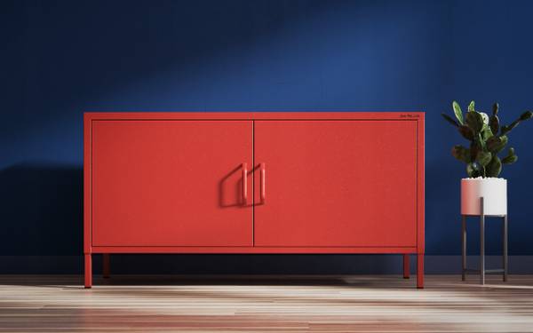 TV Schrank Rosa Rot