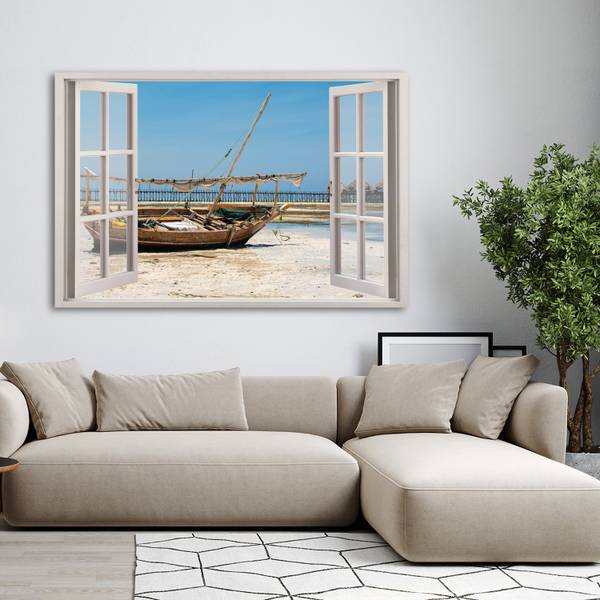 Wandbild blick aus dem fenster 100 x 70 cm