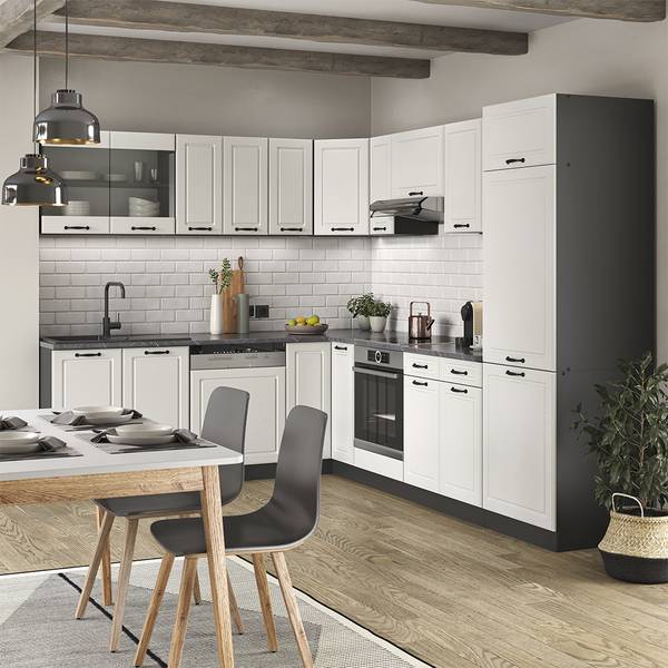 Küchenfront R-Line 36348 Braun - Weiß - Holzwerkstoff - 60 x 89 x 2 cm