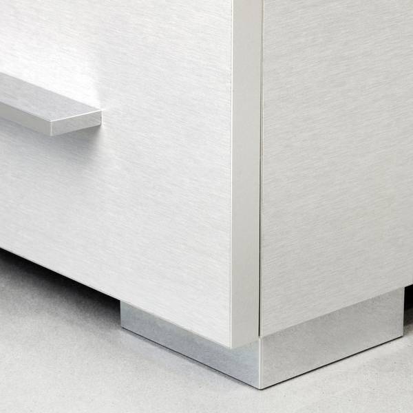 Möbelfuß Alumix 20er-Set Silber - Metall - 12 x 1 x 12 cm