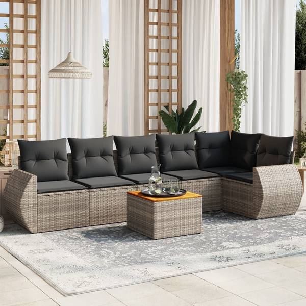 Salon de jardin 3035806-1 (lot de 7) Gris
