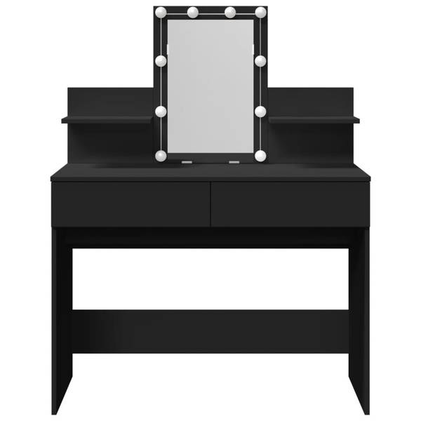 LED-Schminktisch XT5391 Schwarz - Holzwerkstoff - 40 x 130 x 100 cm