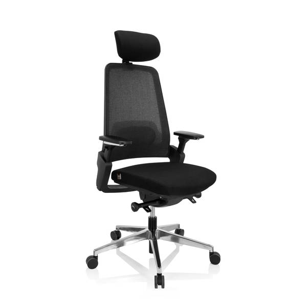 Bürostuhl BRACIO Schwarz - Polyester - 62 x 138 x 58 cm