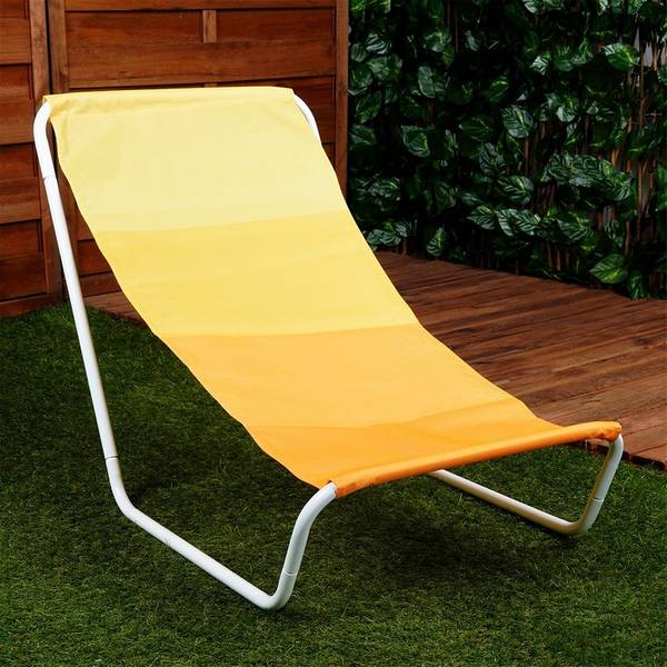 Strandliege 489272 Gelb - Metall - 52 x 60 x 86 cm