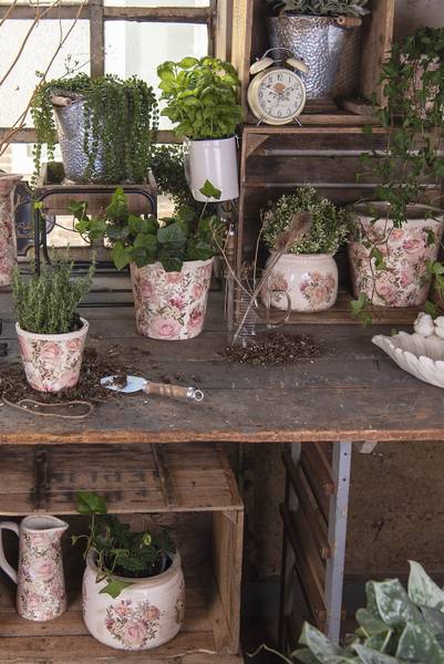 Blumentopf Montserratsi Pink - Keramik - 13 x 14 x 27 cm