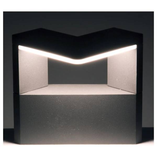Wandleuchte Bonita Schwarz - Aluminium - 17 x 15 x 12 cm