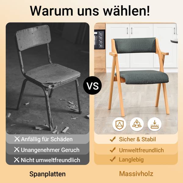 Klappstuhl FST98-SG Dunkelgrau - 78 x 56 cm - Massivholz