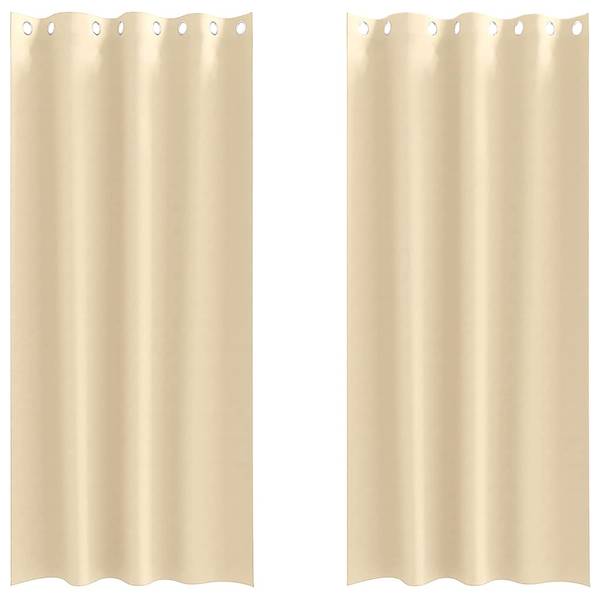 Blackout-Vorhänge 3044628-4 (2er Set) Creme - Tiefe: 260 cm