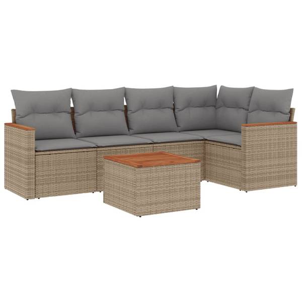 Garten-Lounge-Set 3034859-1 (6-teilig) Beige - Grau - Hellgrau