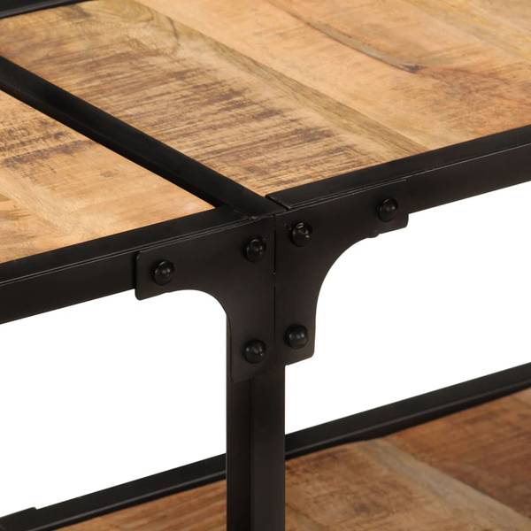 Tv-kast 3003707 bruin - mango - staal - 150 x 41 x 30 cm