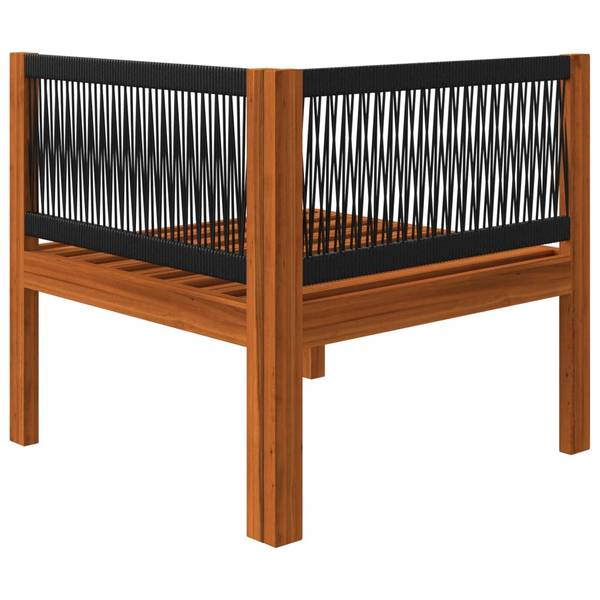 Gartensofa 3057883 3-teilig Weiß - Polyester - Akazie - 65 x 60 x 65 cm