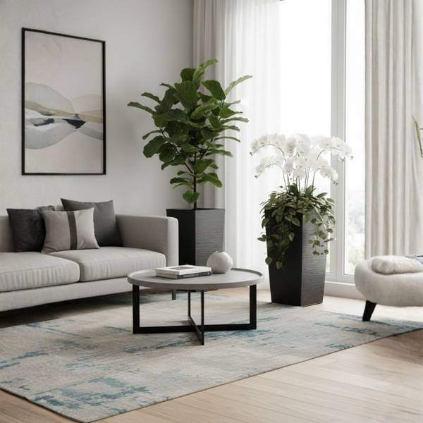 Blumentopf Porto 3er-Set Schwarz
