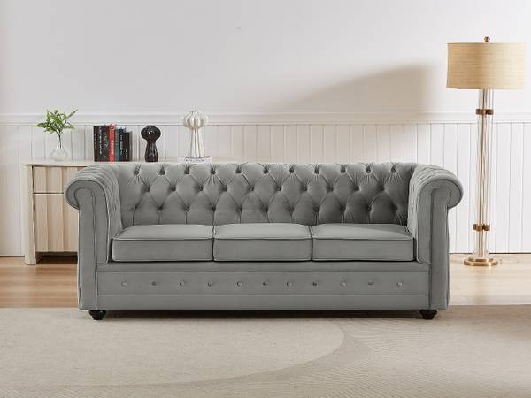Schlafsofa CHESTERFIELD Hellgrau