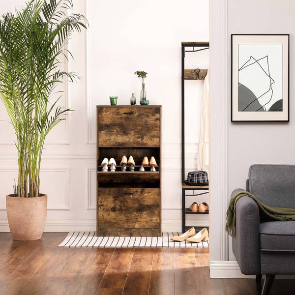 Schuhschrank Riga Braun - Holzwerkstoff - 24 x 120 x 60 cm