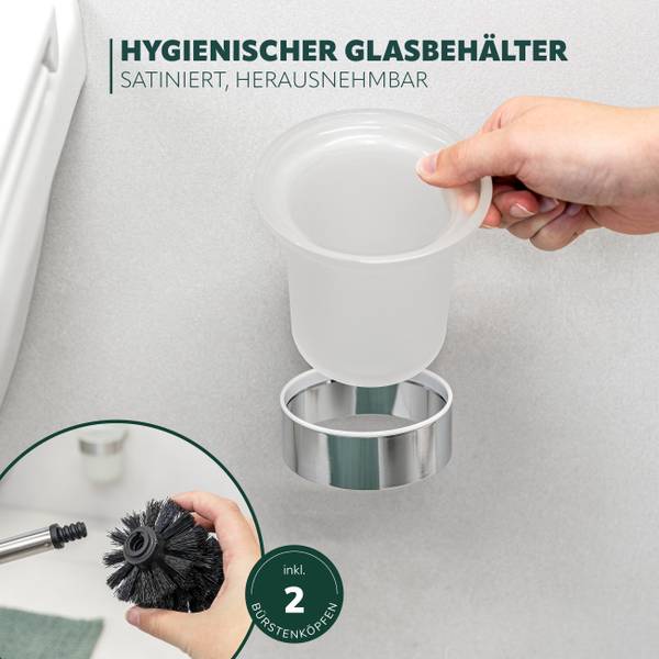Badezimmer-Zubehör-Set Lucente (2er Set) Silber - Metall - 16 x 11 x 6 cm