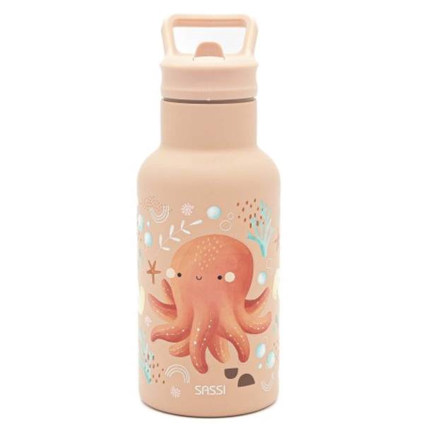 Trinkflasche Tiere Orange - Metall - 7 x 2 x 21 cm