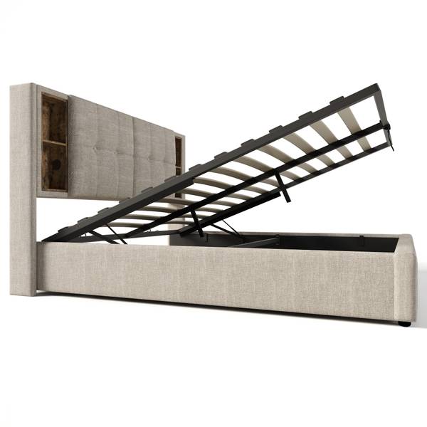 Polsterbett WireLessLade Ⅱ+ Beige - Liegefläche Breite: 140 cm