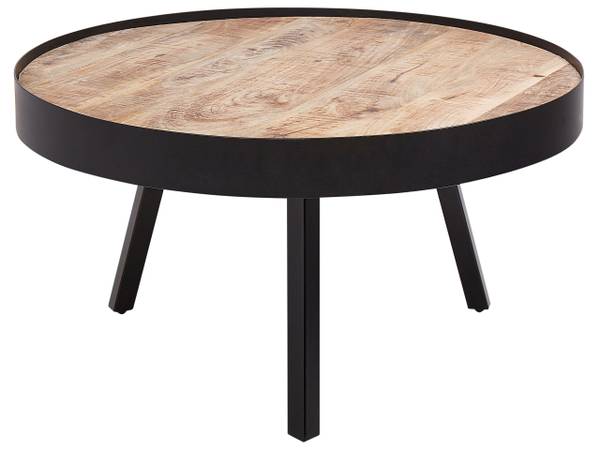 Table basse WAKITA Noir - Bois massif - 74 x 40 x 74 cm