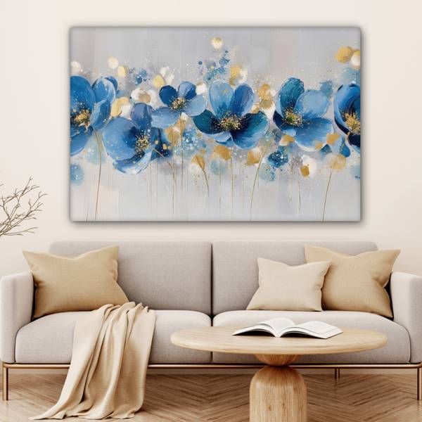 TABLEAU SUR TOILE Fleurs 150 x 100 cm