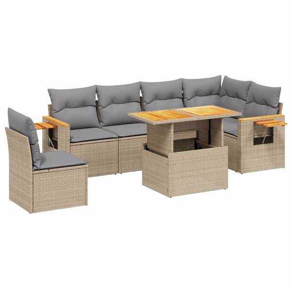 Garten-Lounge-Set 3037316 (7-teilig) Beige - Grau