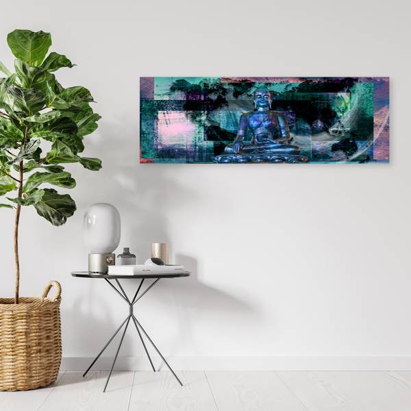 Tableau déco statue de bouddha 90 x 30 cm