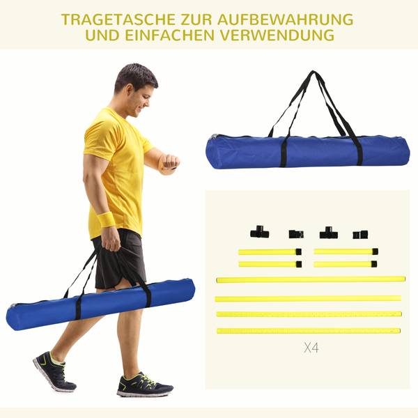 Agility-Ausrüstung 4er Set D07-018V00YL Gelb - Kunststoff - 65 x 94 x 99 cm