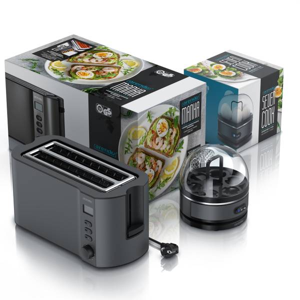 Toaster & Eierkocher Set GE-2575 Grau