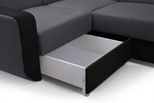 Wohnlandschaft DUSTIN Glas Grau