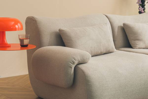 Ecksofa sofaTIME mit Ottomane Beige