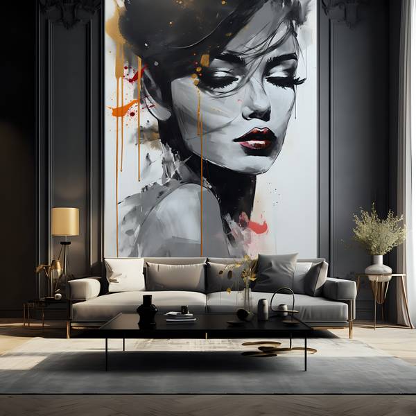 Fototapete Frau GESICHT Porträt Glamour 215 x 320 x 320 cm