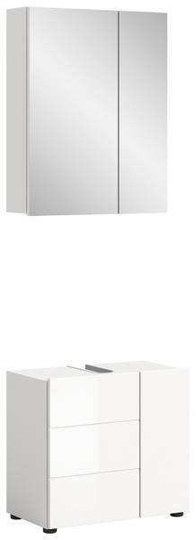 Badkombination Vira (2er-Set) Weiß - Holzwerkstoff - 38 x 56 x 34 cm