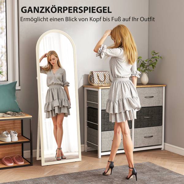 Ganzkörperspiegel 83D-067V01WT Weiß - Kunststoff - 4 x 160 x 50 cm