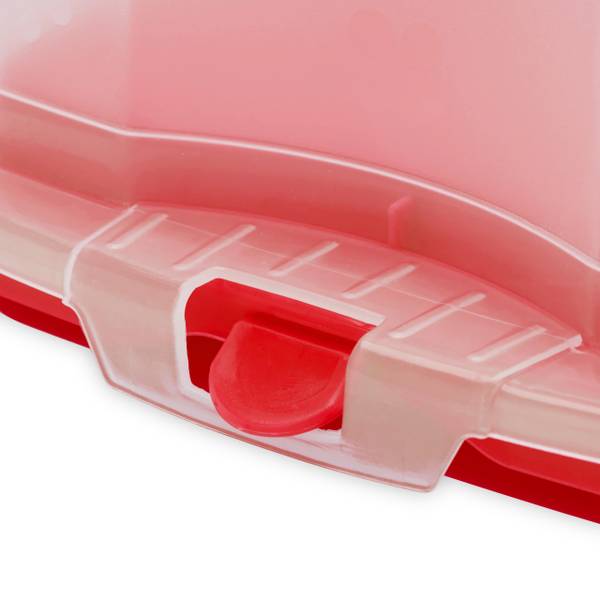 Eckige Kuchenbox Rot - Kunststoff - 37 x 15 x 16 cm